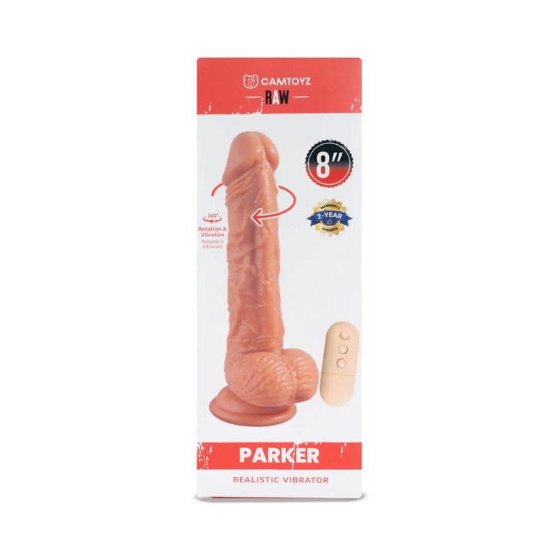 Camtoyz Raw Parker Realistic 8 in. Heated Vibrating Dildo gallery