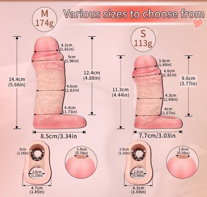 Reusable Thick Penis Extender Sleeve Extension Big Male Girth Enhancer Enlarger gallery