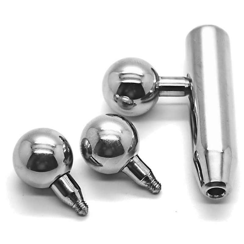 Short and Smooth Princes Wand, 316L Surgical Steel Prince Albert Piercing Wand