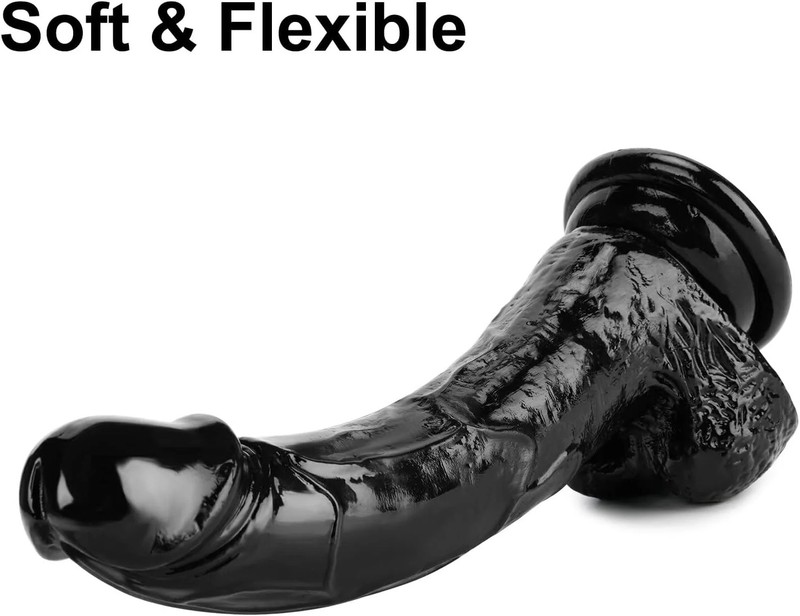 8.6 Inch Realistic Dildo with Suction Cup for Hands-Free Play, Shaft and Balls L gallery