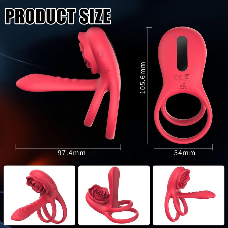 Penis Cock Ring Vibrator G-spot Dildo Massager Sex Toys For Women Men Adult USA gallery