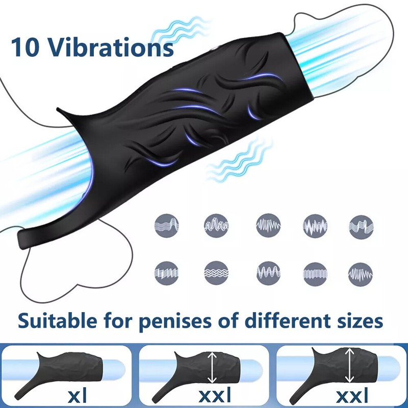 Men Penis Cock Ring Vibrator G-spot Dildo Massager Couple foreplay sex toys gallery