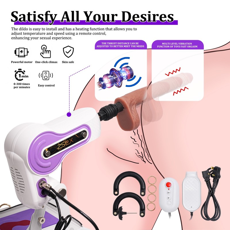 Portable Heating Dildo Vibrator Thrusting Sex Machine Sex Toys Masturbator US gallery