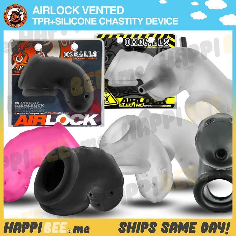 Oxballs AIRLOCK Chastity Device🍯Male Couple BDSM Cage Bondage Penis Cock Sleeve