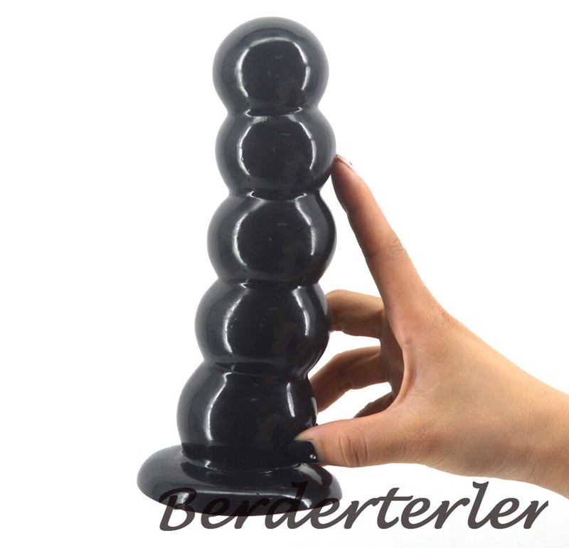 Wine Red Transparent Big Ice-sugar Gourd Anal Plug Soft Transparent Sex Toys gallery