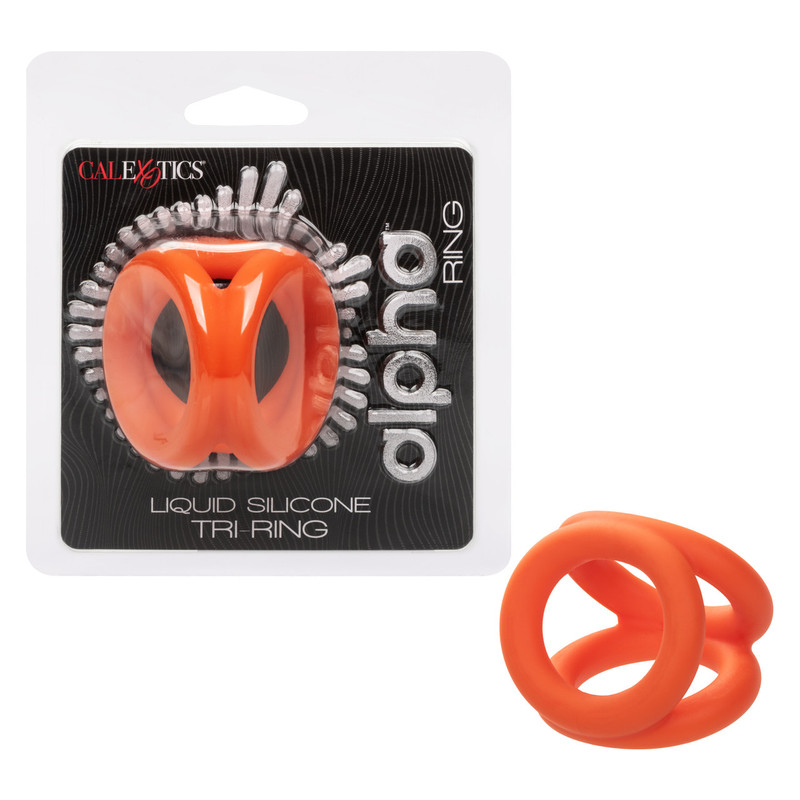 ALPHA Silicone TRI Penis Ring & Ball Stretcher💋Cage Erection Scrotum Support gallery