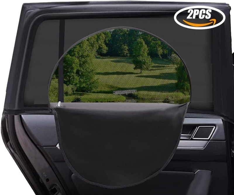 Sun Shade for SUV Window – 2 Pieces Rear Window Breathable (SUV Rear Window)