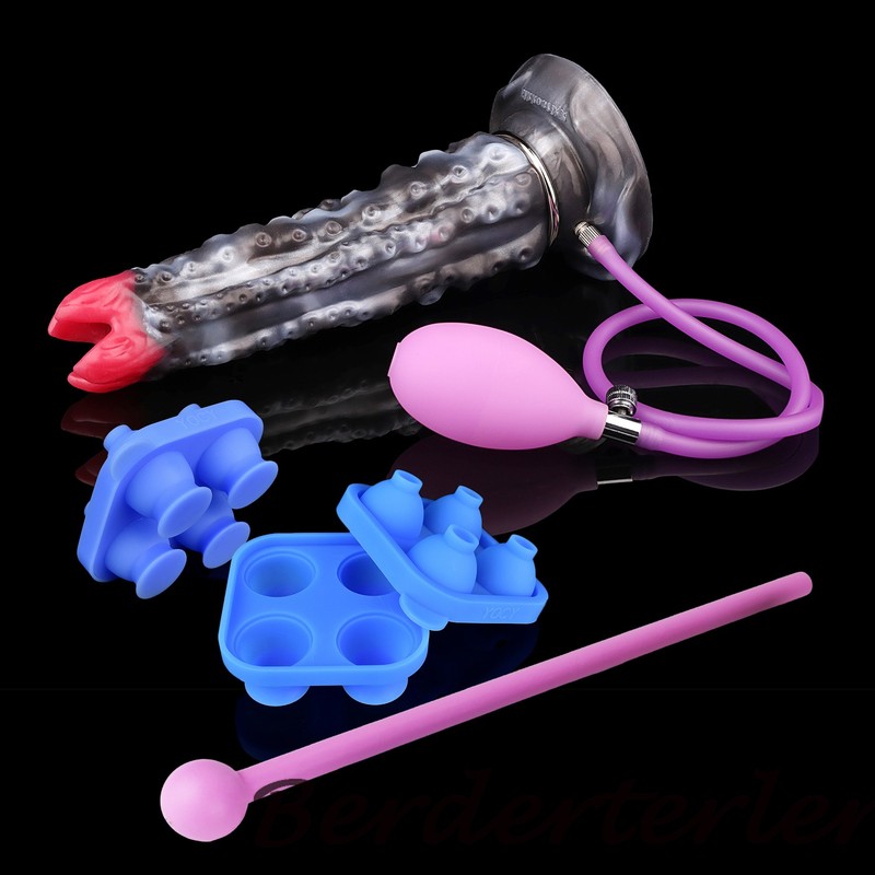 Monster Anal Plug Alien Ovipositor Inflatable & Manual Laying Hollow Dildo Toy gallery
