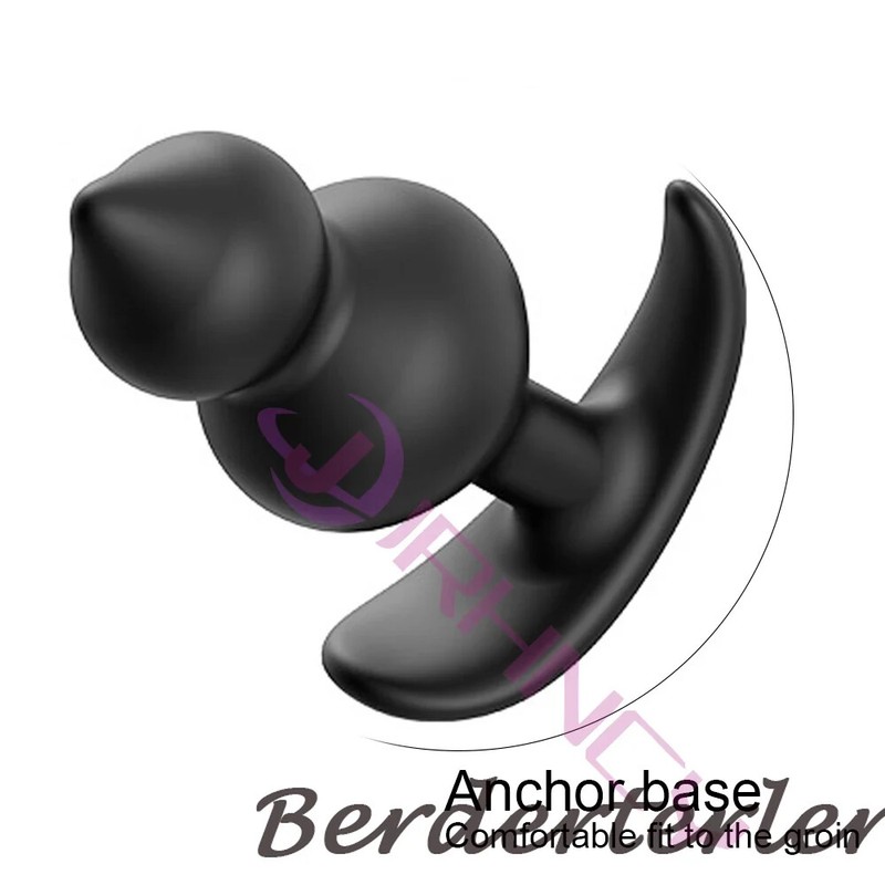 Solid Silicone Anal Plug Built in Steel Ball Butt Plug Beginner Anal Dilation gallery
