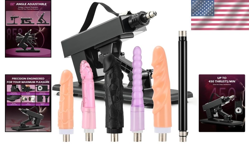 Automatic Sex Machine with 6 Attachments for Adjustable Pleasure and Thrusting gallery