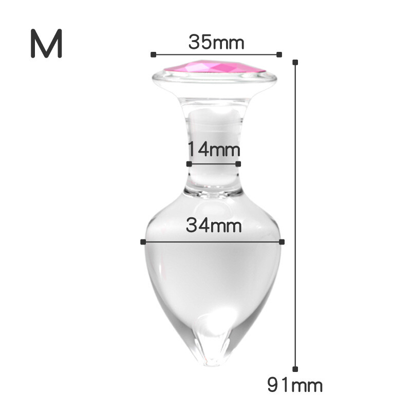 Big Crystal Glass Butt Plug Anal Dilatador Glass Dildo Large Women Men Sex Toy gallery