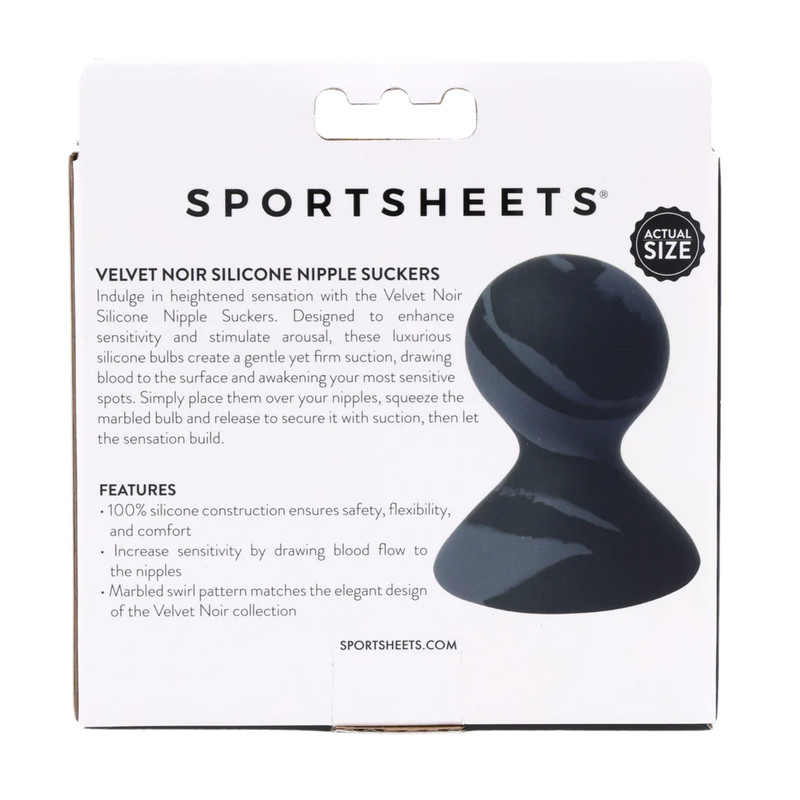 Sportsheets Velvet Noir Silicone Nipple Suckers Black gallery