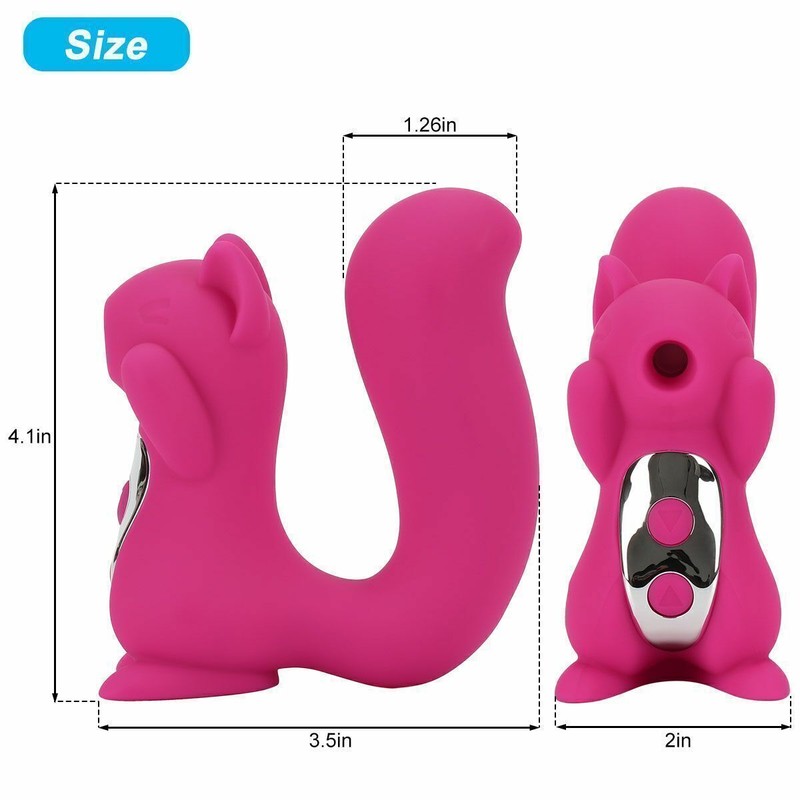 Squirrel Sucking Vibrator Clit Sucker Dildo G Spot Massager Women Sex Toy US gallery