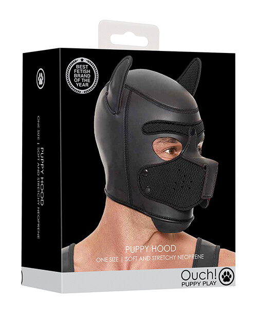 Shots Ouch Puppy Play Puppy Hood – Black