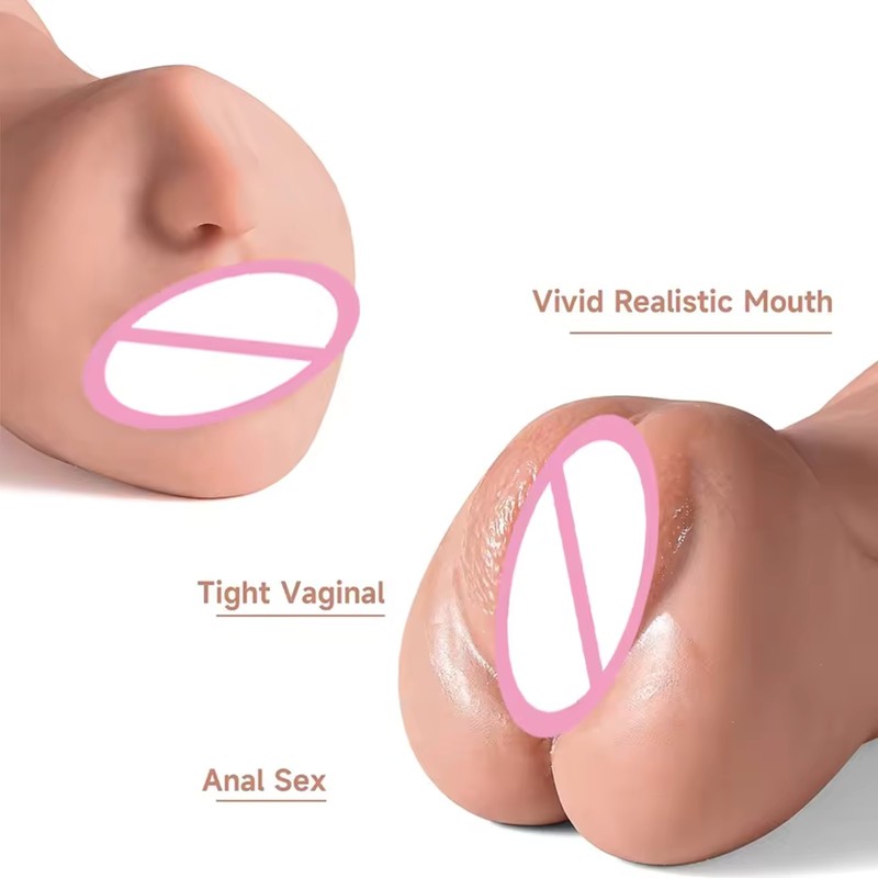 3 In 1 Male Masturbator Pocket Pussy Artificial Vagina Anal Mouth Sex Toy Men