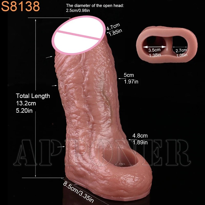Lifelike Penis Sleeve Toys With Cock Ring Delay Ejaculation Male Penis Enlarger gallery
