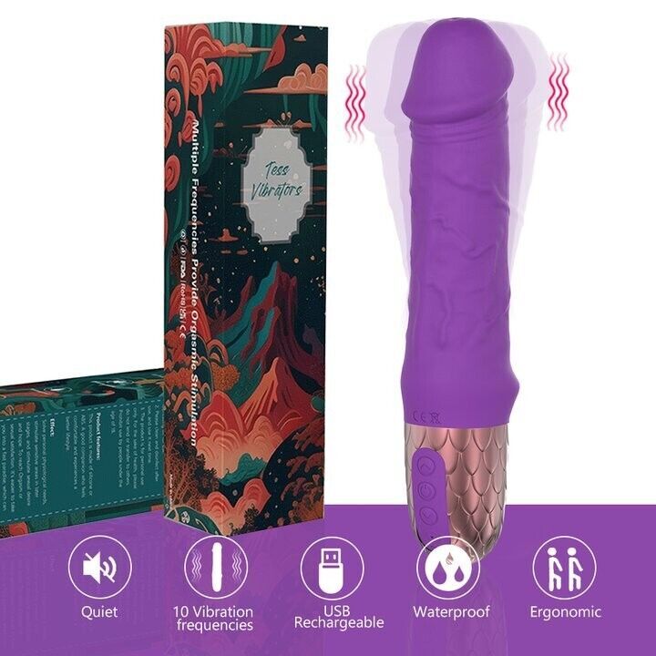 Rechargeable Thick Big Realistic Dildo G spot Rabbit Vibrator Women Sex Toys gallery