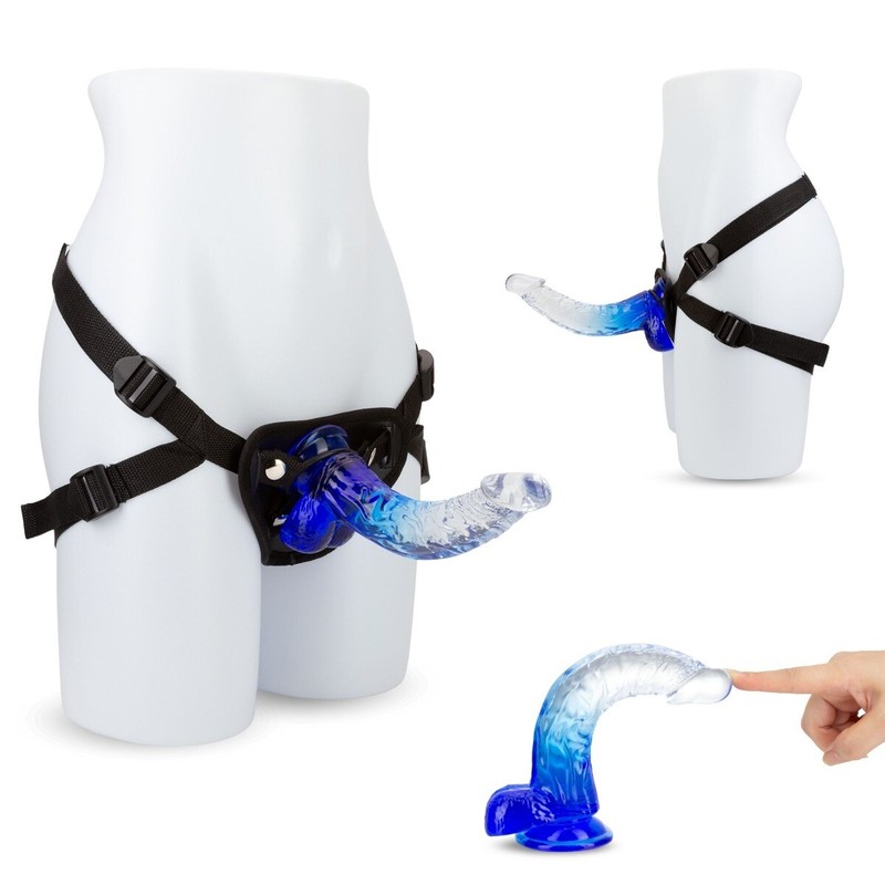 Strap-on Harness Kit Realistic Anal G-spot Dildo Cock Balls Pegging Sex Toys