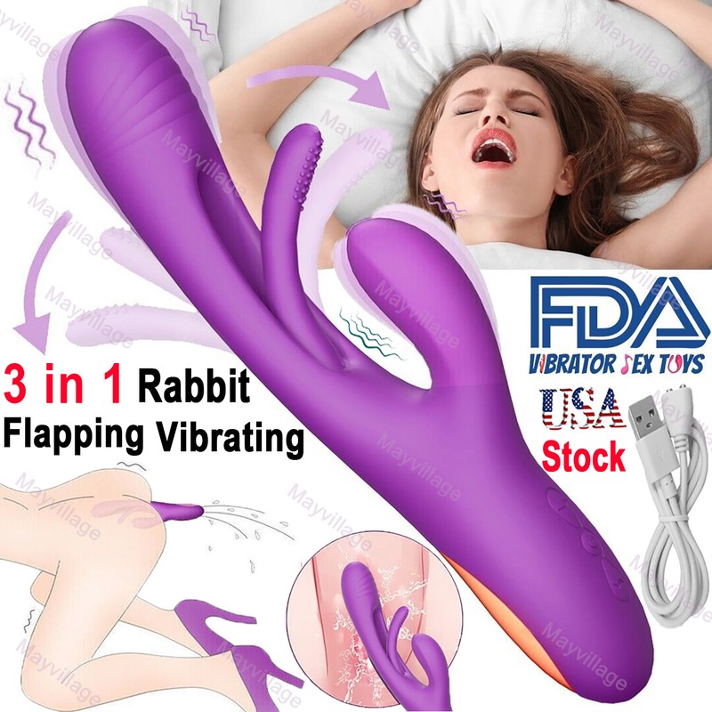 Patting Rabbit Vibrator Tapping G-spot Dildo Massager Flapping Sex Toy For Women