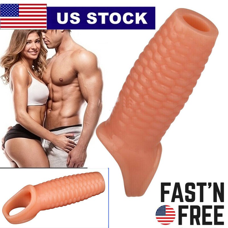Penis-Sheath-Cock-Support-Extender-Enlarger-Enhancer-Sleeve-Girth-Ring-for-Men gallery