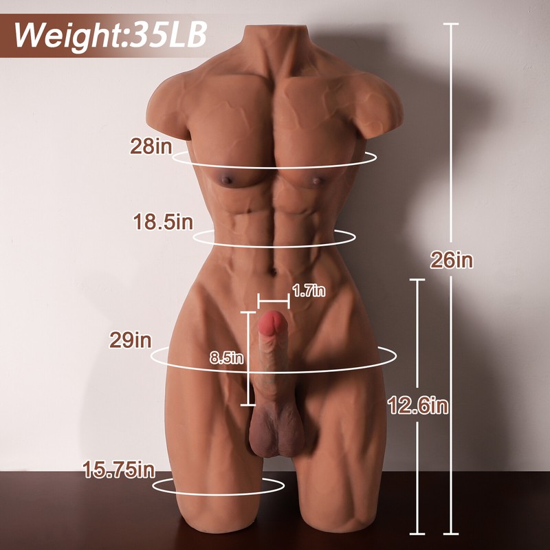 Adult Sex TPE Doll Male Body Torso Love Sex Toy Big Penis 36lb Ass for Women Gay gallery
