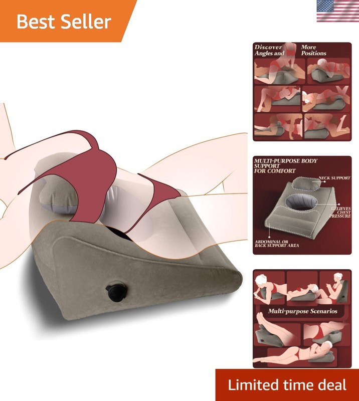 Adult Sex Pillow Triangle Inflatable Cushion Couples Positions Support Bed