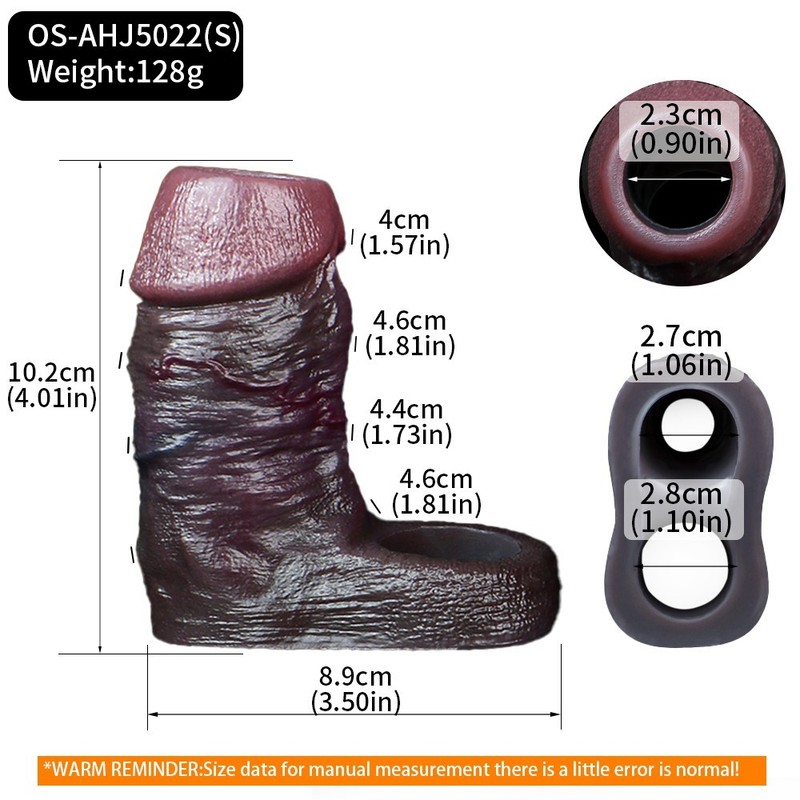 Open end Thick Penis Sleeve Penis Enlarger Cock Sheath For Men Delay Ejaculation
