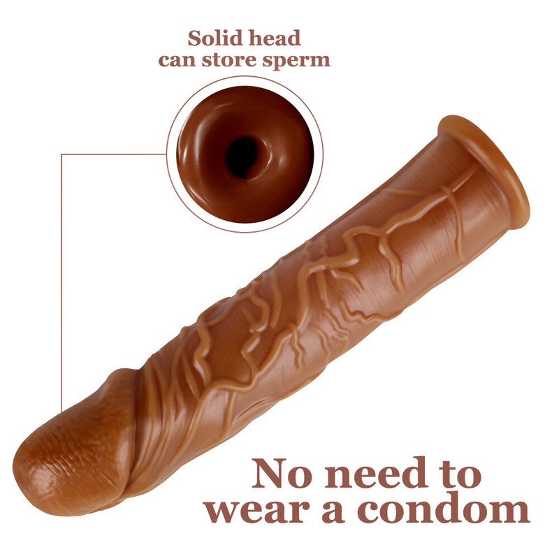 Reusable Cock Extender Penis Sleeve Enlarger Condoms Soft Gay Couple Sex Toy gallery