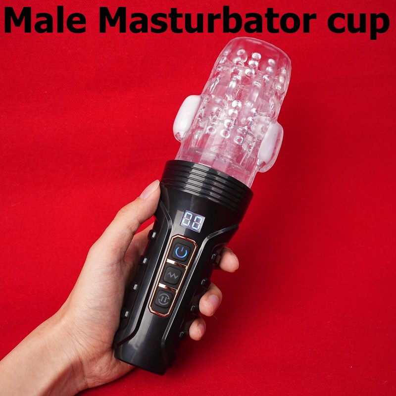 Automatic Masturbator Cup Rotating Thrusting Male Stroker HandsFree Game Sex Toy