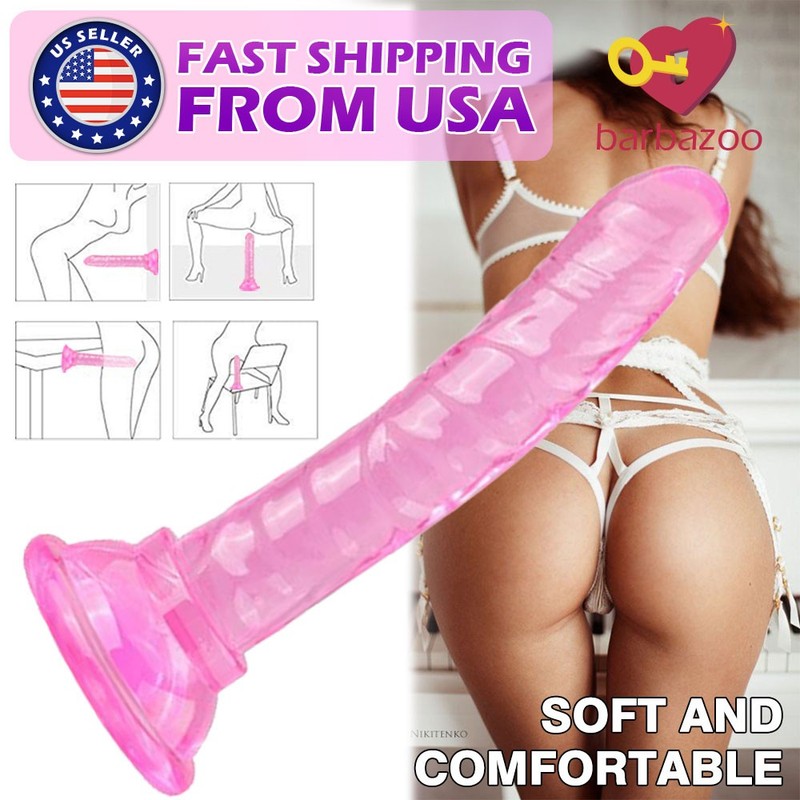 6 » Realistic Penis Soft Small Dildo Suction Cup Adult Sex Toy for Women Female
