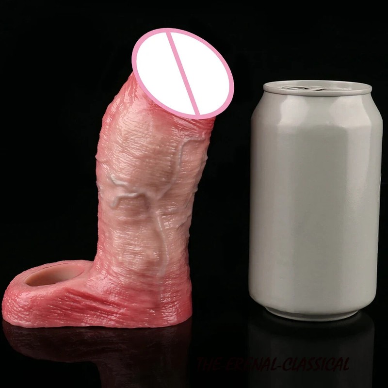 Realistic Silicone Dildo Delay Ejaculation Silicone Penis Sleeve Adult Sex Toy gallery