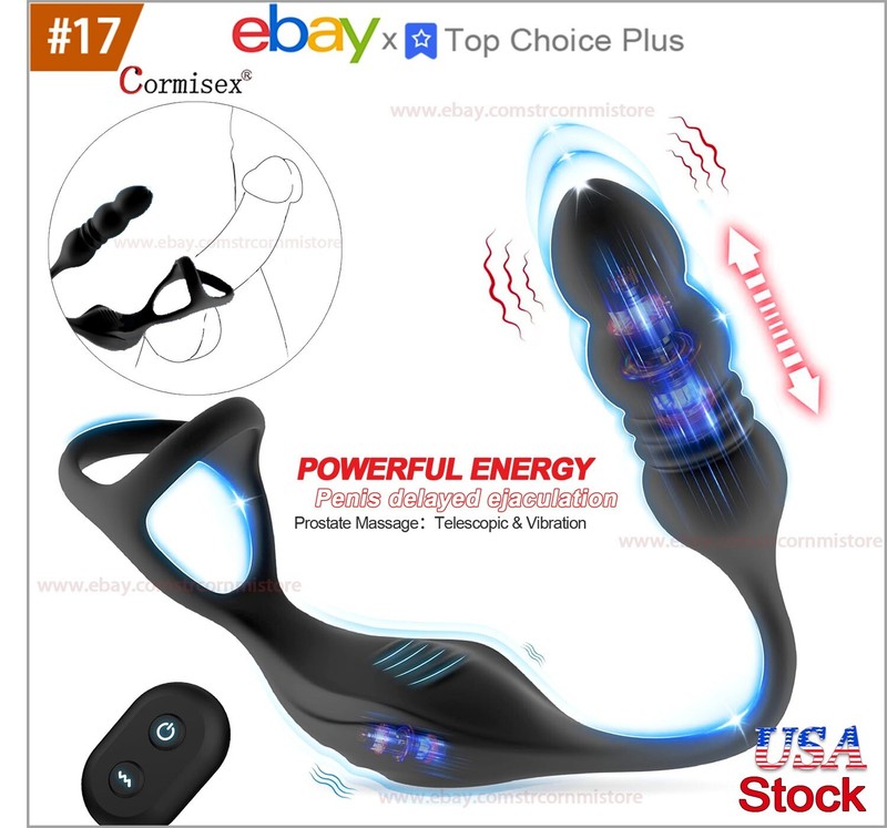 Male Prostate Massager Vibrator Vibrating Butt Plug Dildo Anal Sex Toys for Men