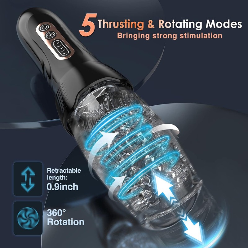 Automatic Rotating Thrusting HandsFree Cup Stroker Male Masturbaters Men Sex Toy gallery