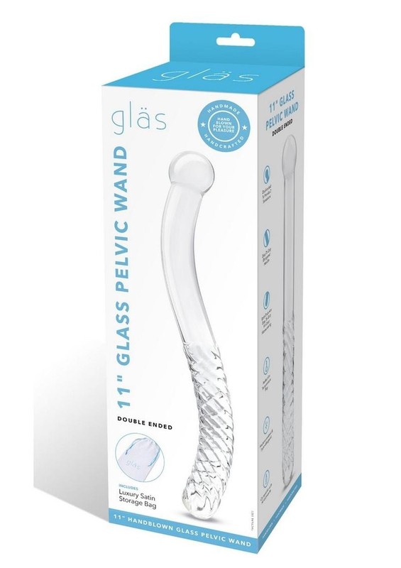 Glas Pelvic Glass W& Double Ended 11in – Clear