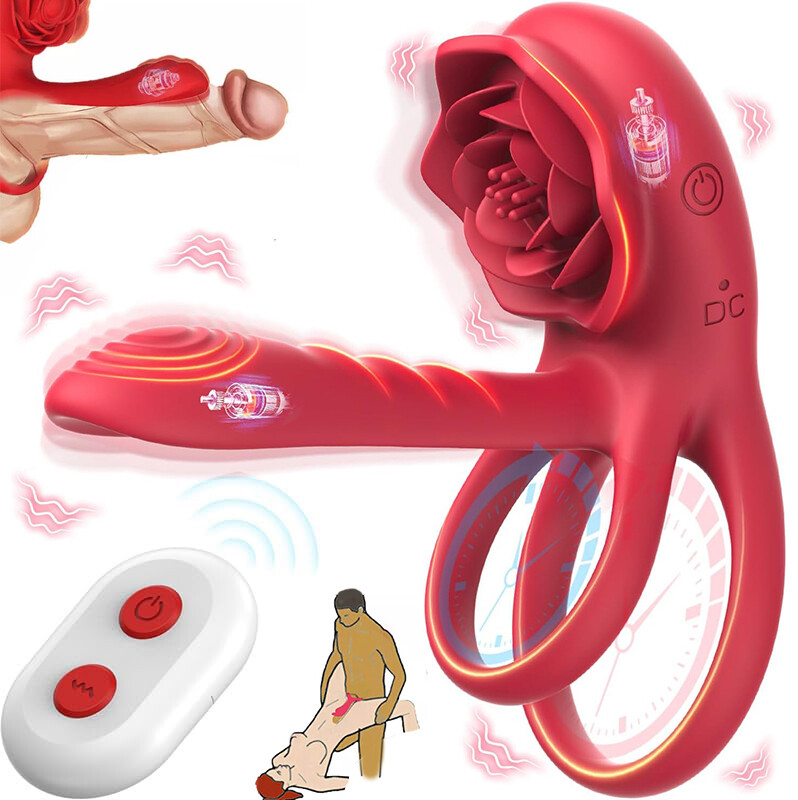 Penis Cock Ring Vibrator G-spot Dildo Massager Sex Toys For Women Men Adult USA gallery