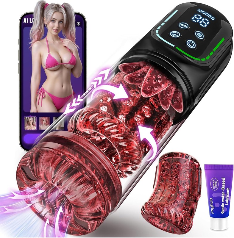 Male Masturbator Penis Pump Pocket Pussy Thrusting Rotating Vibrating Sucking US