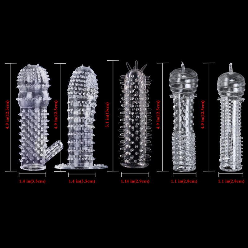 10PCS Male Penis Extender Sleeve Cock Ring Girth Enhancer Enlarger Men Sex Toys gallery