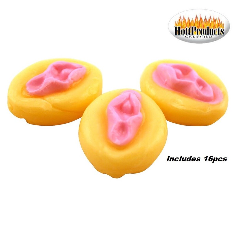 Pussy Bites Shaped Strawberry Candy Edible Party Favor Gift Bag Bachelor Gag Fun