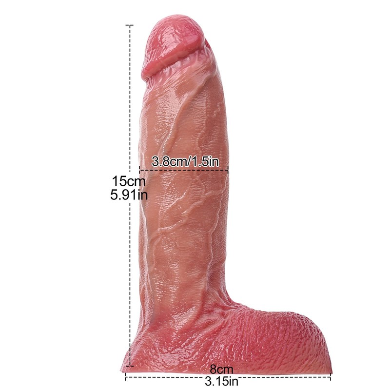Silicone Penis Sleeve Real Foreskin&Vein Girth Reusable Condom Extender-Enlarger