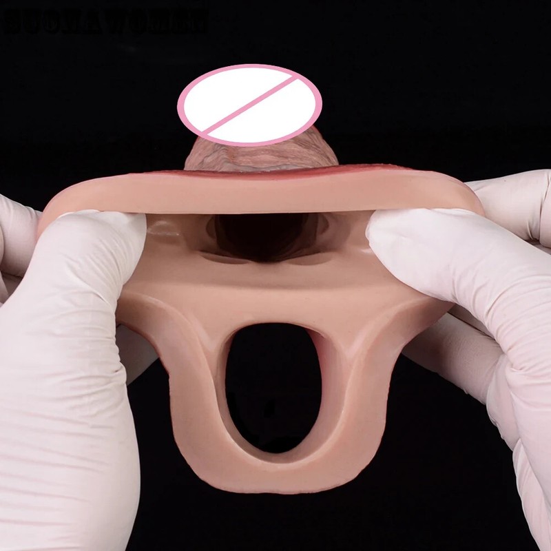 Large Silicone Hollow Dildo With Anti-drop Skin Feeling Penis Enlargement Sleeve gallery