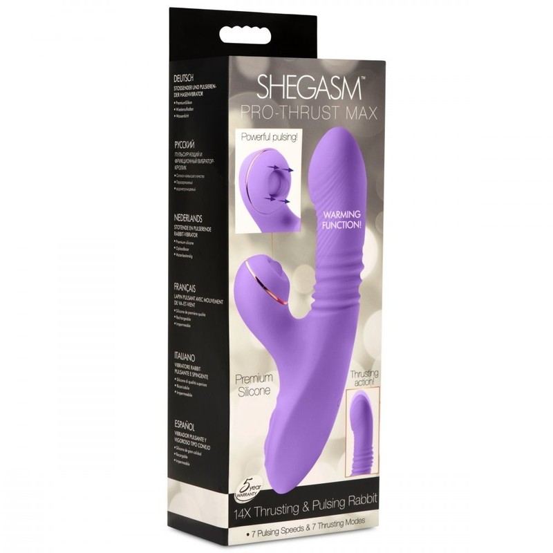 Shegasm Pro-Thrust Max 14X Thrusting and Pulsing Silicone Rabbit gallery