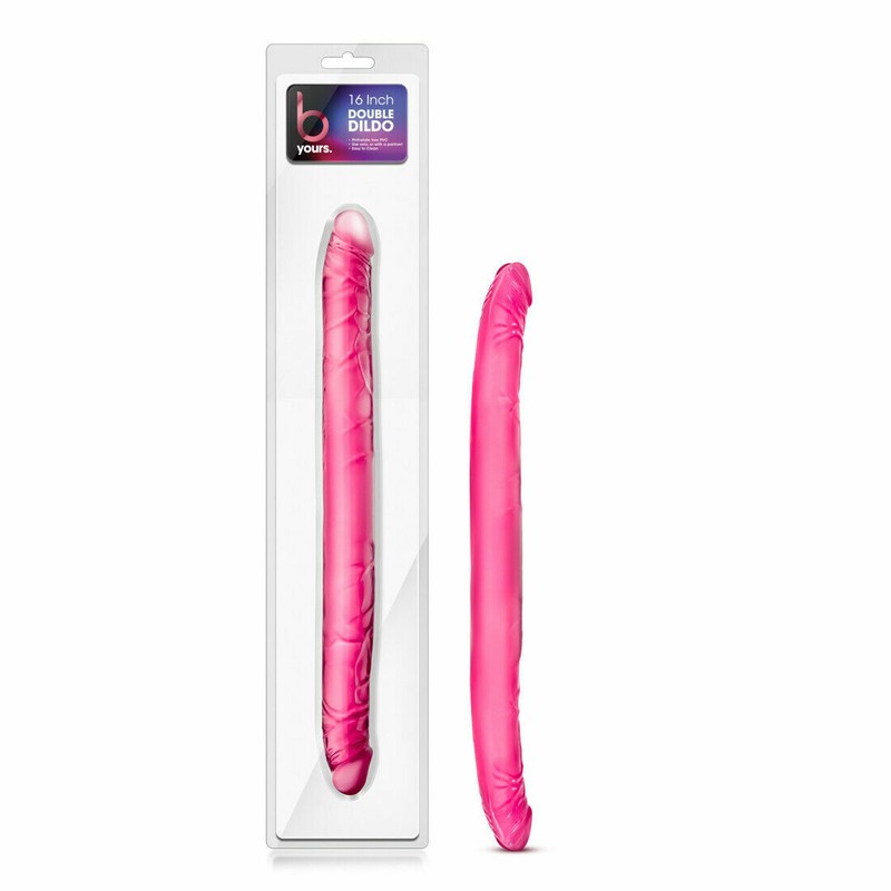 16 inch Double Dildo Lesbian Sex Toys Double Penetration-Pink FAST SHIPPING