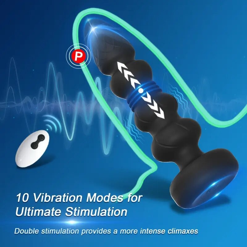 Male Prostate Massager Vibrator Thrusting Anal Butt Plug Dildo Sex Toys for Men