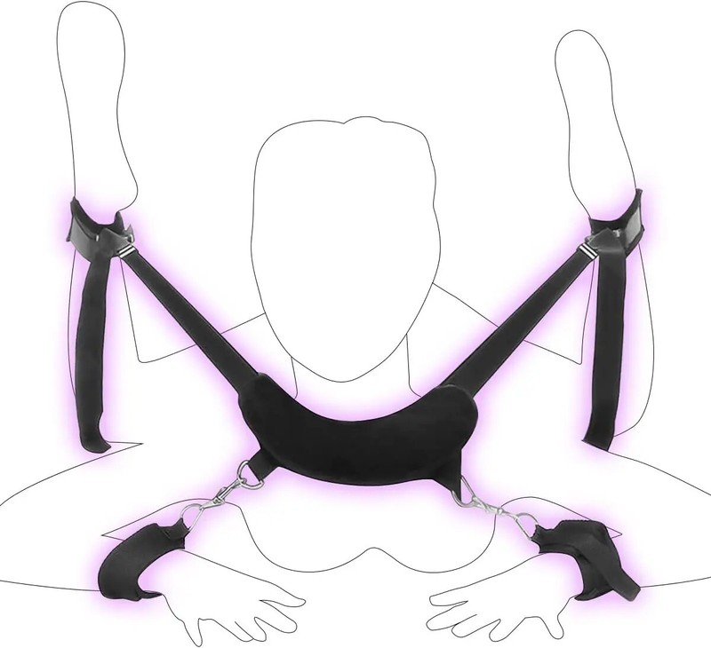 Restraint System Strap Hand & Ankle Cuffs Strap Sex Toy Couple BDSM Bondage Kit