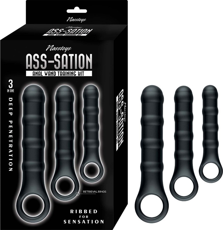 ASS-SATION ANAL WAND TRAINING KIT-BLACK