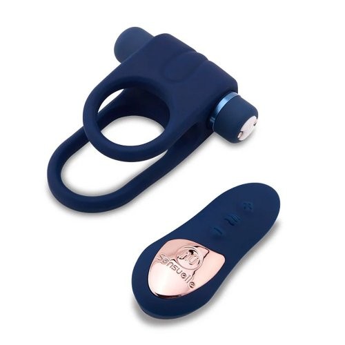 Nu Sensuelle XLR8 Vibrating Cock Ring with Remote Control – Navy Blue
