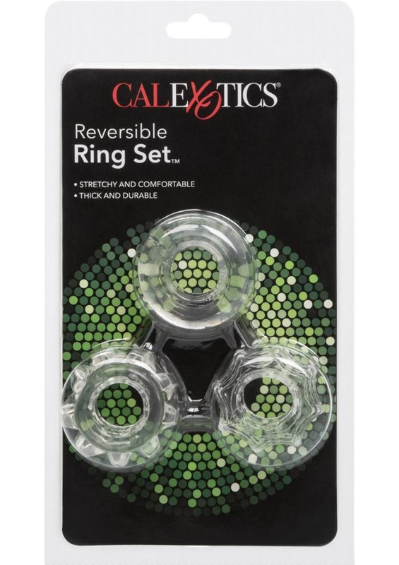 CalExotics Reversible Ring Set 3 Piece Clear gallery