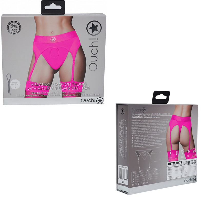 Vibrating Strap-on Harness Thong Adjustable Thigh Garter Strap Pegging XS/S gallery