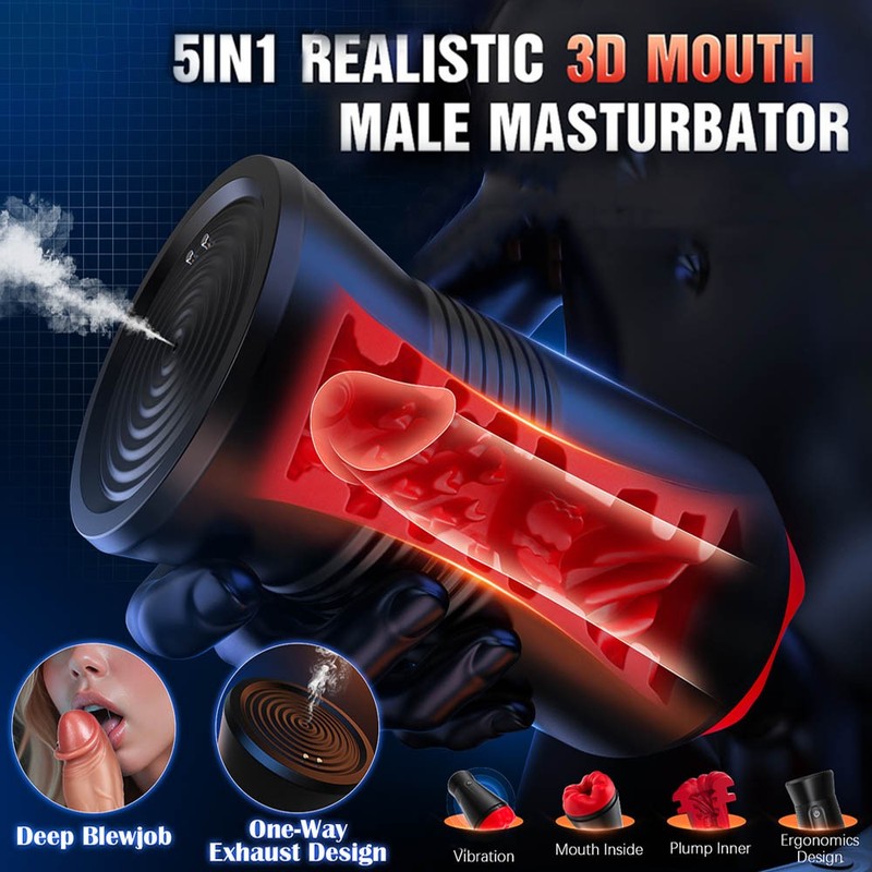 Blowjob Automatic Masturbater Cup 3D Stroker Masterbator Adult Sex Toy for Men gallery