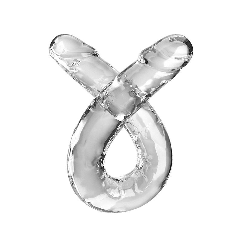 King Cock Double Trouble – 46cm Transparent Silicone Double Dildo